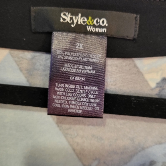 Retro look blue and black dress - Picture 4 of 5